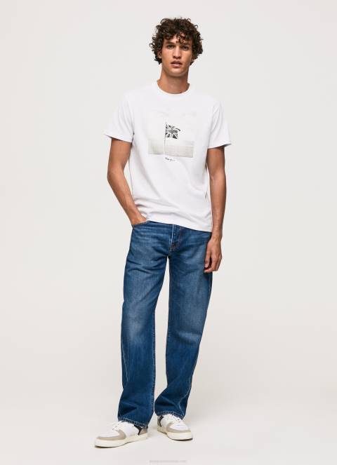 muškarci bijela pamučna majica sa zastavom union jack Pepe Jeans JZ8H945 - Slika 2