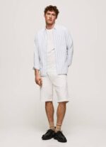 muškarci bjelilo plavo lucius tanka prugasta oxford košulja Pepe Jeans JZ8H1026 - Slika 2