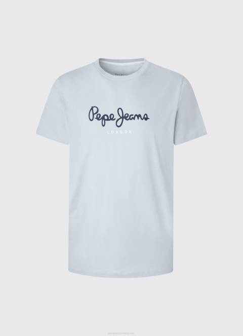 muškarci bjelilo plavo pamučna majica s otisnutim logotipom Pepe Jeans JZ8H933 - Slika 5