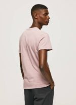 muškarci bjelilo ružičasto isprana i ofarbana pamučna majica Pepe Jeans JZ8H928 - Slika 4