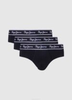 muškarci crno 3 pakiranja rastezljivih pamučnih bokserica Pepe Jeans JZ8H1161 - Slika 5