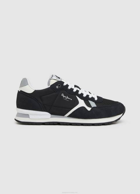 muskarci_crno_brit_kombinirane_tenisice_pepe_jeans_jz8h1200.jpg muškarci crno brit kombinirane tenisice Pepe Jeans JZ8H1200 - Slika 1