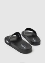 muškarci crno japanke za plažu s kliznom teksturom Pepe Jeans JZ8H1263 - Slika 4