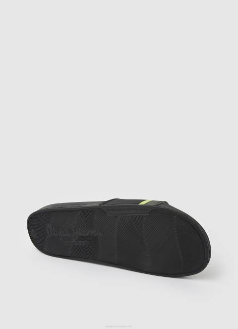 muškarci crno slider portobello japanke za plažu Pepe Jeans JZ8H1261 - Slika 5