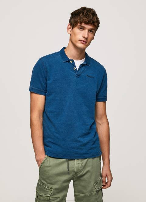 muskarci_indigo_iznosena_pamucna_polo_majica_pepe_jeans_jz8h1079.jpg muškarci indigo iznošena pamučna polo majica Pepe Jeans JZ8H1079 - Slika 1