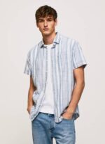 muškarci jarman luther uska košulja na pruge Pepe Jeans JZ8H1056