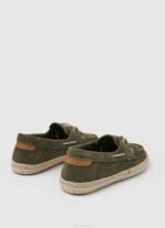 muškarci kaki zelena čamac tenisice od brušene kože Pepe Jeans JZ8H1192 - Slika 5