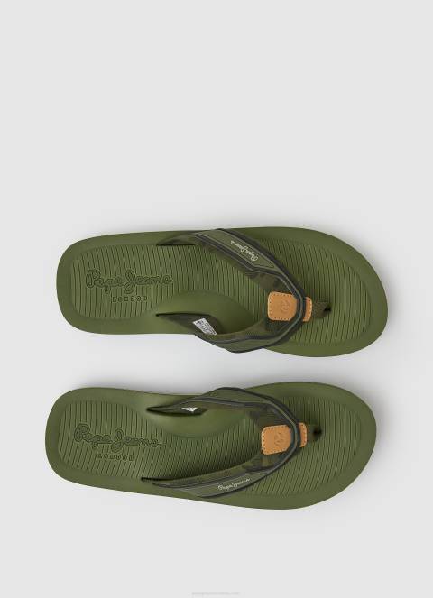 muškarci kaki zelena South Beach Camu Beach japanke Pepe Jeans JZ8H1280 - Slika 2