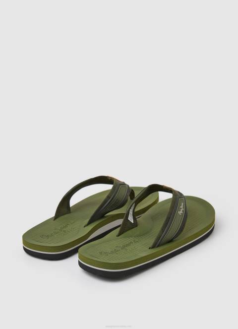 muškarci kaki zelena South Beach Camu Beach japanke Pepe Jeans JZ8H1280 - Slika 4