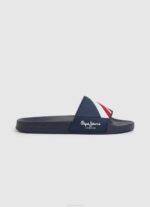 muškarci mornarica japanke za plažu s kliznom teksturom Pepe Jeans JZ8H1264