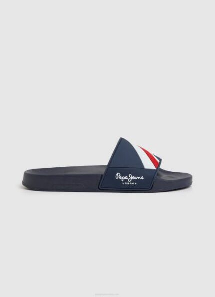 muškarci mornarica japanke za plažu s kliznom teksturom Pepe Jeans JZ8H1264