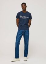 muškarci mornarica pamučna majica kratkih rukava Pepe Jeans JZ8H1005 - Slika 3