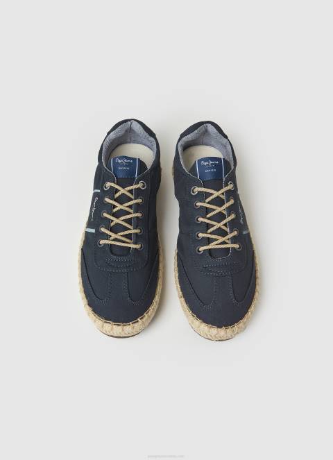 muškarci mornarica turističke tenisice s međupotplatom od jute Pepe Jeans JZ8H1252 - Slika 2