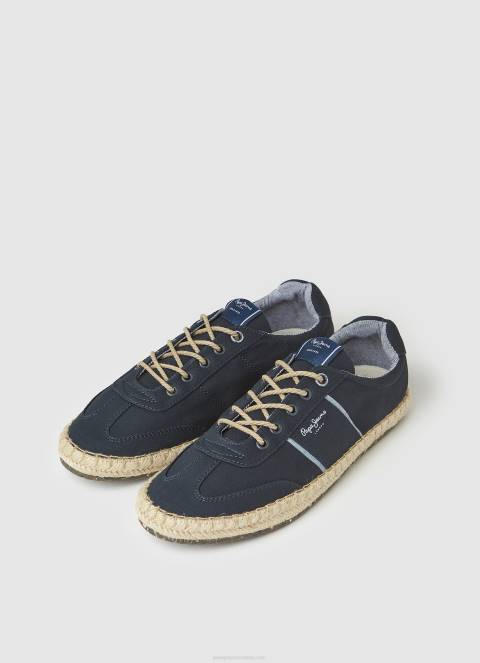 muškarci mornarica turističke tenisice s međupotplatom od jute Pepe Jeans JZ8H1252 - Slika 3