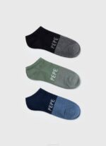 muškarci multi 3 paketa čarapa za gležnjeve Pepe Jeans JZ8H1153