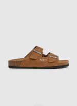 muškarci preplanuli ten sandale od bio brušene kože Pepe Jeans JZ8H1273