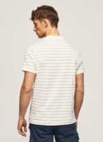 muškarci prljavo bijelo polo majica s prugastim printom Pepe Jeans JZ8H1092 - Slika 4
