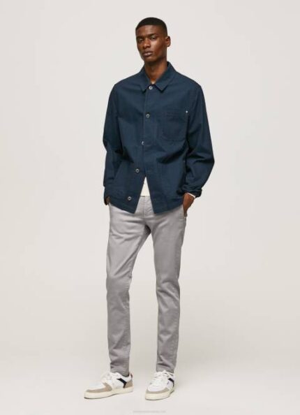 muškarci srebrni uske james chino hlače Pepe Jeans JZ8H1110