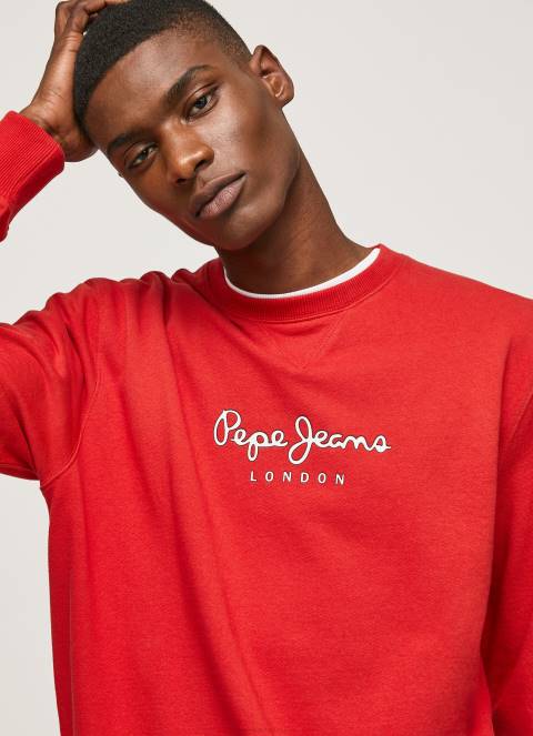 muskarci_studio_crvena_pamucni_dzemper_s_otisnutim_logotipom_pepe_jeans_jz8h890.jpg muškarci studio crvena pamučni džemper s otisnutim logotipom Pepe Jeans JZ8H890 - Slika 1