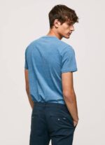 muškarci svijetlo plava pamučna majica s otisnutim logotipom Pepe Jeans JZ8H967 - Slika 4