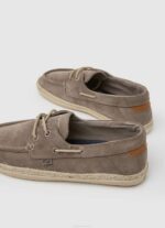 muškarci tamni kamen čamac tenisice od brušene kože Pepe Jeans JZ8H1194 - Slika 4