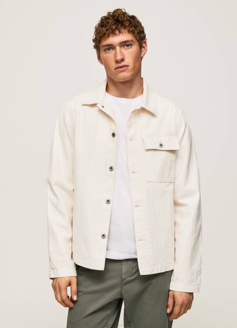 muškarci traper blake majica od trapera opuštenog kroja Pepe Jeans JZ8H1037 - Slika 1