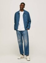 muškarci traper cade traperice srednjeg kroja opuštenog kroja Pepe Jeans JZ8H812