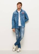 muškarci traper standardne traperice srednje veličine stanley Pepe Jeans JZ8H808