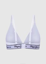 žene bijela grudnjak od rastezljivog pamuka Pepe Jeans JZ8H540 - Slika 2