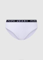 žene bijela klasične gaćice s otisnutim logom Pepe Jeans JZ8H537