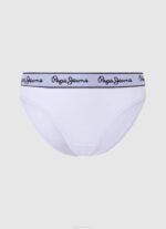 žene bijela klasične gaćice s otisnutim logom Pepe Jeans JZ8H542
