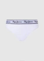 žene bijela klasične gaćice s otisnutim logom Pepe Jeans JZ8H542 - Slika 3