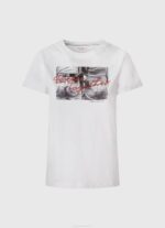 žene bijela majica s printom fotografija Pepe Jeans JZ8H432 - Slika 5