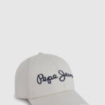 žene bijela osnovna kapa s izvezenim logotipom Pepe Jeans JZ8H782