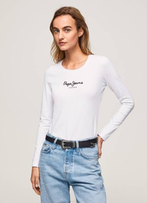 zene_bijela_pamucna_majica_dugih_rukava_pepe_jeans_jz8h469.jpg žene bijela pamučna majica dugih rukava Pepe Jeans JZ8H469 - Slika 1