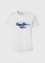 žene bijela pamučna majica s gradijentnim logotipom Pepe Jeans JZ8H421 - Slika 5