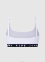 žene bijela pamučni sportski grudnjak Pepe Jeans JZ8H536 - Slika 2