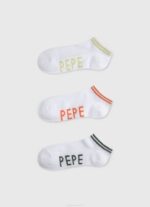 žene bijela sandi 3 kom čarapa Pepe Jeans JZ8H561