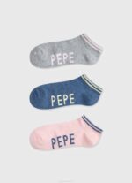 žene blijedo roza sandi 3 kom čarapa Pepe Jeans JZ8H555