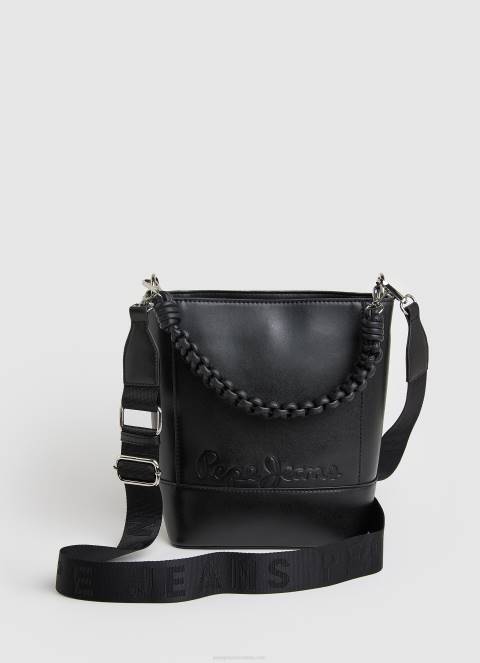 zene_crno_bucket_bag_s_dvostrukom_drskom_pepe_jeans_jz8h732.jpg žene crno bucket bag s dvostrukom drškom Pepe Jeans JZ8H732 - Slika 1