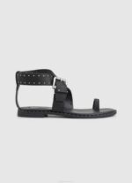 žene crno hayes trend ravne sandale Pepe Jeans JZ8H656