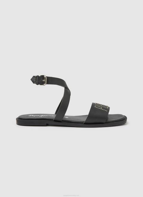 zene_crno_irma_log_ravne_kozne_sandale_pepe_jeans_jz8h661.jpg žene crno irma log ravne kožne sandale Pepe Jeans JZ8H661 - Slika 1