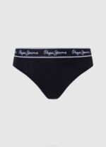 žene crno klasične gaćice s otisnutim logom Pepe Jeans JZ8H550 - Slika 3