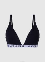 žene crno pamučni trokutasti grudnjak Pepe Jeans JZ8H538