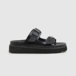 žene crno pola park sandale s dvostrukom kopčom Pepe Jeans JZ8H670
