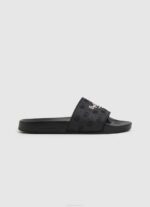 žene crno slider obične japanke za plažu Pepe Jeans JZ8H690