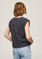 žene isprano crno majica s printom fotografija Pepe Jeans JZ8H388 - Slika 4