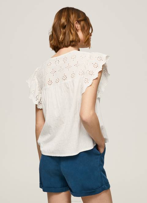 žene mousse pamučna bluza s otvorenim detaljima Pepe Jeans JZ8H342 - Slika 4