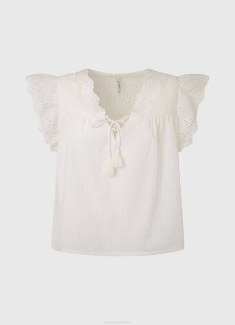 žene mousse pamučna bluza s otvorenim detaljima Pepe Jeans JZ8H342 - Slika 5