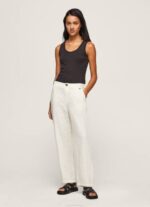 žene mousse ravne hlače od lepršave tkanine Pepe Jeans JZ8H311